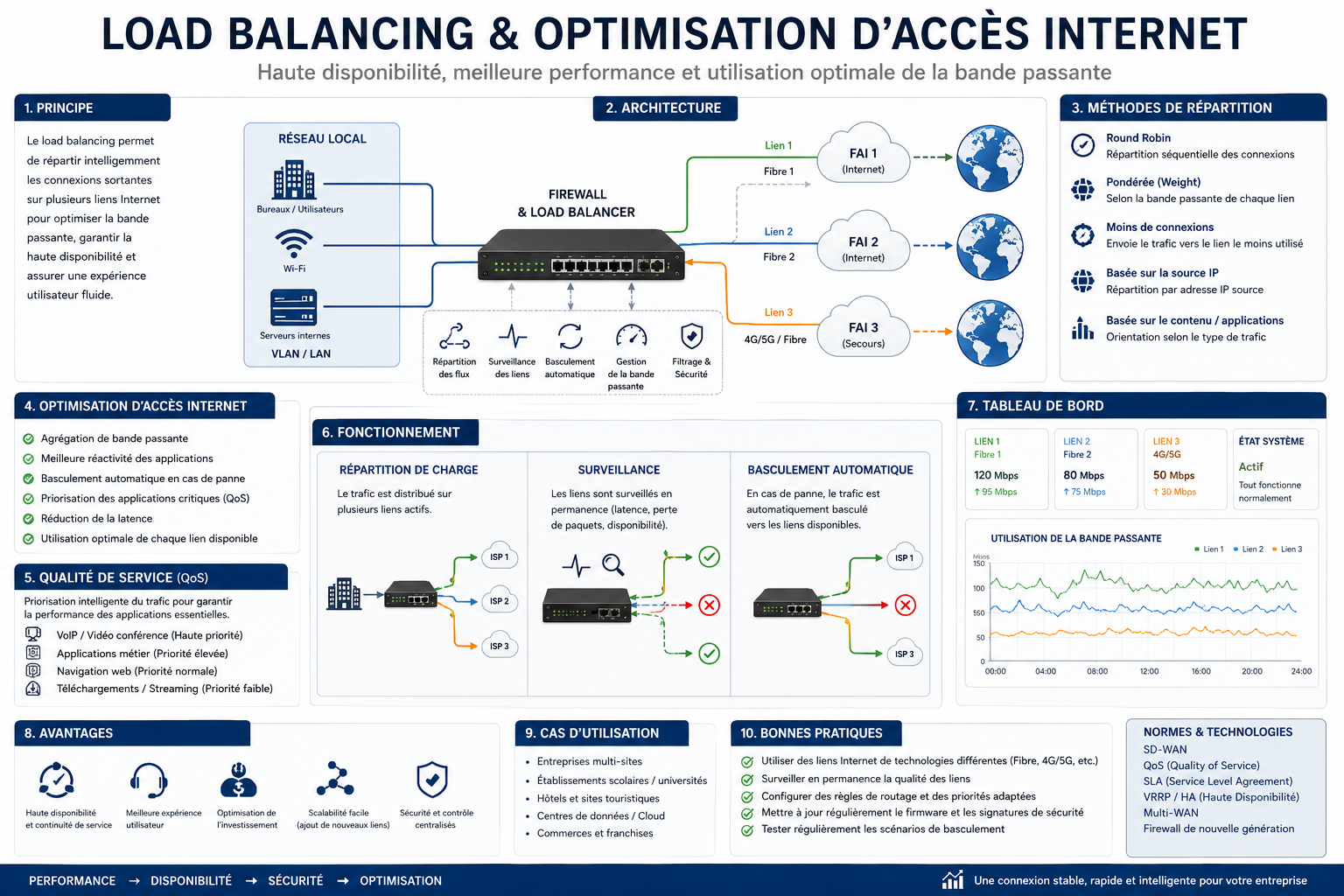 Load balancing et optimisation d'accès internet